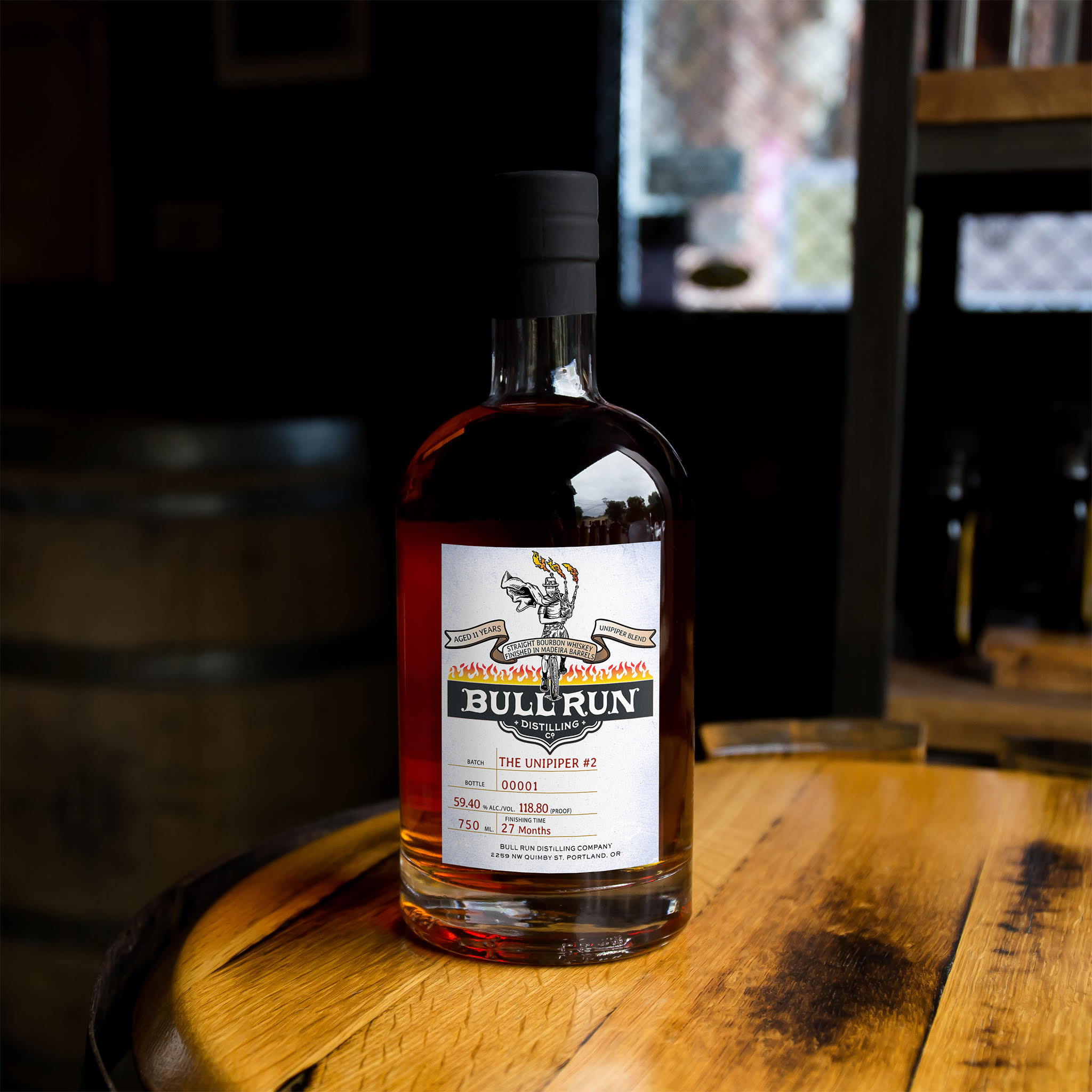 Unipiper Whiskey Bottle Number Two from Bull Run Distillery